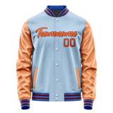 Custom Light Blue Orange Jacket JA0808280915B21528