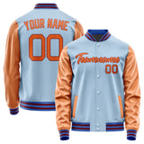 Custom Light Blue Orange Jacket JA0808280915B21528