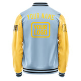 Custom Light Blue Gold Jacket JA080830081717303017