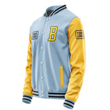 Custom Light Blue Gold Jacket JA080830081717303017