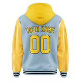 Custom Light Blue Gold Jacket