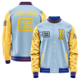 Custom Light Blue Gold Jacket