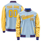 Custom Light Blue Gold Jacket