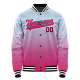 Custom Light-Blue Pink Gradient Varsity Letterman Jacket