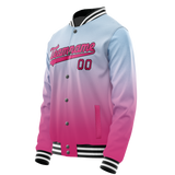 Custom Light-Blue Pink Gradient Varsity Letterman Jacket