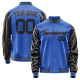 Custom Sky Blue Brown Jacket