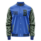 Custom Sky Blue Dark Green Jacket JA090906091717060617