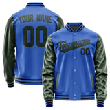 Custom Sky Blue Dark Green Jacket JA0909060917B31706