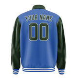 Custom Sky Blue Dark Green Jacket