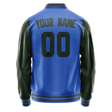 Custom Sky Blue Dark Green Jacket JA0909060920B31706