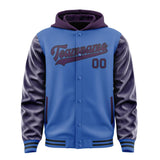 Custom Sky Blue Purple Jacket