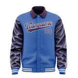 Custom Sky Blue Purple Jacket