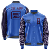 Custom Sky Blue Purple Jacket