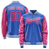 Custom Sky Blue Pink Jacket