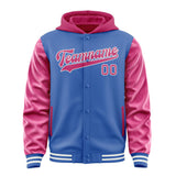 Custom Sky Blue Pink Jacket