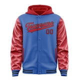 Custom Sky Blue Red Jacket