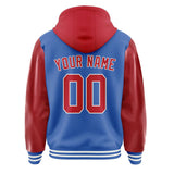 Custom Sky Blue Red Jacket
