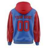 Custom Sky Blue Red Jacket