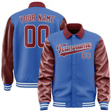 Custom Sky Blue Crimson Red Jacket