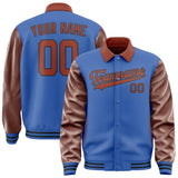Custom Sky Blue Coral Red Jacket