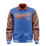 Custom Sky Blue Coral Red Jacket