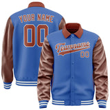 Custom Sky Blue Coral Red Jacket