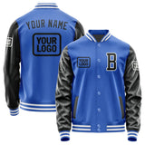 Custom Sky Blue Black Jacket