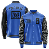 Custom Sky Blue Black Jacket