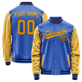 Custom Sky Blue Yellow Jacket