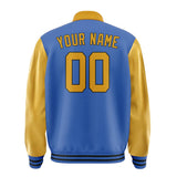 Custom Sky Blue Yellow Jacket
