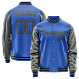 Custom Sky Blue Dark Grey Jacket