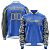 Custom Sky Blue Dark Grey Jacket