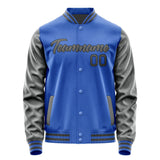 Custom Sky Blue Dark Grey Jacket JA0909200918B21820