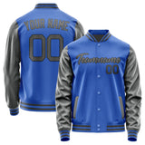 Custom Sky Blue Dark Grey Jacket