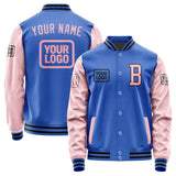 Custom Sky Blue Light Pink Jacket