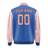 Custom Sky Blue Light Pink Jacket