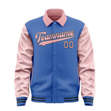 Custom Sky Blue Light Pink Jacket