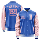 Custom Sky Blue Light Pink Jacket