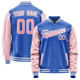 Custom Sky Blue Light Pink Jacket