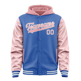 Custom Sky Blue Light Pink Jacket