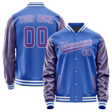 Custom Sky Blue Light Purple Jacket