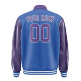 Custom Sky Blue Light Purple Jacket