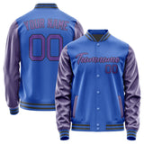 Custom Sky Blue Light Purple Jacket