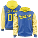 Custom Sky Blue Light Yellow Jacket