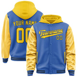 Custom Sky Blue Gold Jacket
