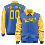 Custom Sky Blue Gold Jacket