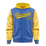 Custom Sky Blue Gold Jacket