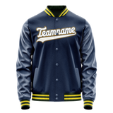 Custom Royal White Solid Color Varsity Letterman Jacket