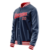 Custom Royal Crimson Solid Color Varsity Letterman Jacket