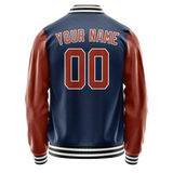 Custom Royal Brown Solid Color Varsity Letterman Jacket